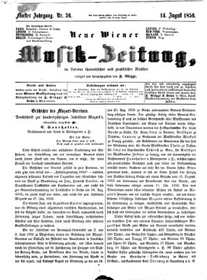 Neue Wiener Musik-Zeitung Donnerstag 14. August 1856