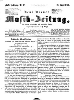 Neue Wiener Musik-Zeitung Donnerstag 21. August 1856