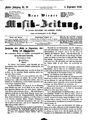 Neue Wiener Musik-Zeitung Donnerstag 4. September 1856