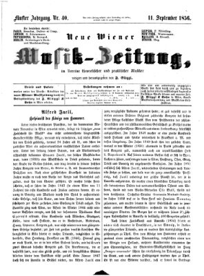 Neue Wiener Musik-Zeitung Donnerstag 11. September 1856