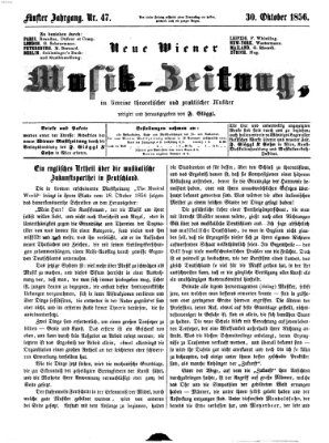 Neue Wiener Musik-Zeitung Donnerstag 30. Oktober 1856