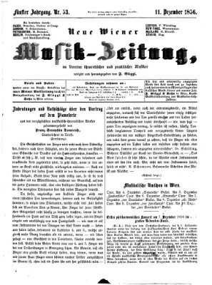 Neue Wiener Musik-Zeitung Donnerstag 11. Dezember 1856