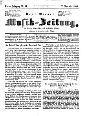 Neue Wiener Musik-Zeitung Donnerstag 22. November 1855