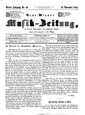 Neue Wiener Musik-Zeitung Donnerstag 29. November 1855