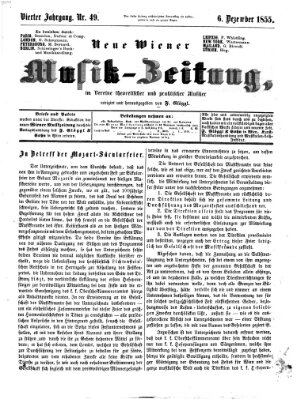 Neue Wiener Musik-Zeitung Donnerstag 6. Dezember 1855