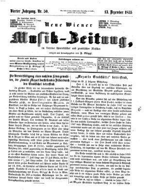 Neue Wiener Musik-Zeitung Donnerstag 13. Dezember 1855