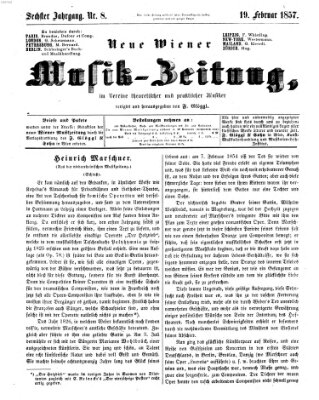 Neue Wiener Musik-Zeitung Donnerstag 19. Februar 1857