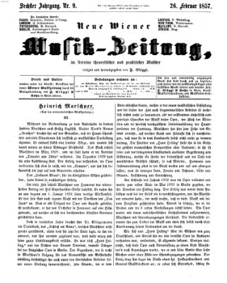 Neue Wiener Musik-Zeitung Donnerstag 26. Februar 1857