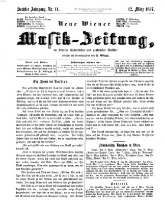 Neue Wiener Musik-Zeitung Donnerstag 12. März 1857