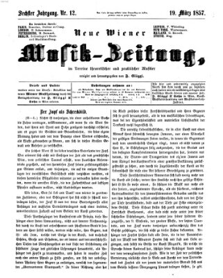 Neue Wiener Musik-Zeitung Donnerstag 19. März 1857