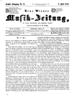 Neue Wiener Musik-Zeitung Donnerstag 9. April 1857