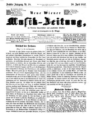 Neue Wiener Musik-Zeitung Donnerstag 30. April 1857