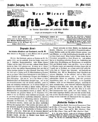 Neue Wiener Musik-Zeitung Donnerstag 28. Mai 1857