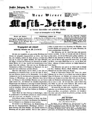 Neue Wiener Musik-Zeitung Donnerstag 9. Juli 1857