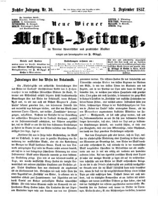 Neue Wiener Musik-Zeitung Donnerstag 3. September 1857