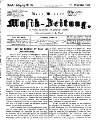 Neue Wiener Musik-Zeitung Donnerstag 17. September 1857