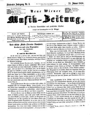 Neue Wiener Musik-Zeitung Donnerstag 21. Januar 1858