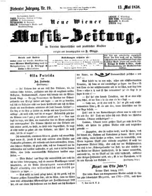 Neue Wiener Musik-Zeitung Donnerstag 13. Mai 1858