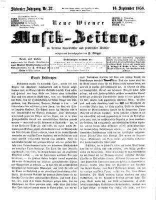 Neue Wiener Musik-Zeitung Donnerstag 16. September 1858