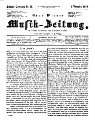 Neue Wiener Musik-Zeitung Donnerstag 4. November 1858