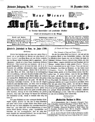 Neue Wiener Musik-Zeitung Donnerstag 16. Dezember 1858