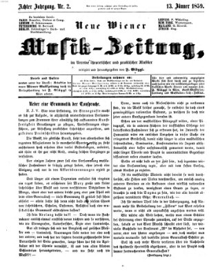 Neue Wiener Musik-Zeitung Donnerstag 13. Januar 1859