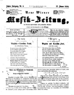 Neue Wiener Musik-Zeitung Donnerstag 27. Januar 1859