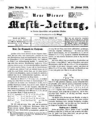 Neue Wiener Musik-Zeitung Donnerstag 10. Februar 1859