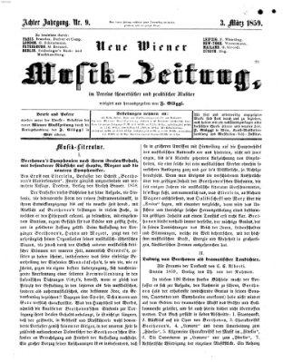 Neue Wiener Musik-Zeitung Donnerstag 3. März 1859