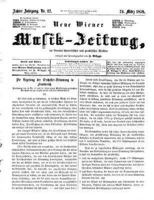 Neue Wiener Musik-Zeitung Donnerstag 24. März 1859