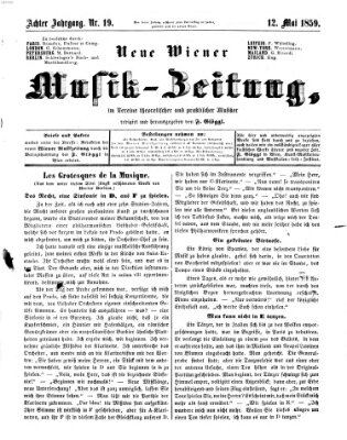 Neue Wiener Musik-Zeitung Donnerstag 12. Mai 1859