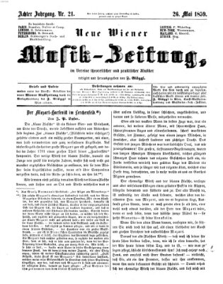 Neue Wiener Musik-Zeitung Donnerstag 26. Mai 1859