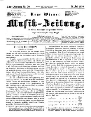 Neue Wiener Musik-Zeitung Donnerstag 28. Juli 1859