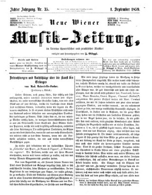 Neue Wiener Musik-Zeitung Donnerstag 1. September 1859