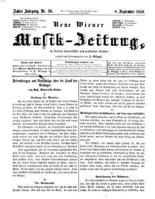 Neue Wiener Musik-Zeitung Donnerstag 8. September 1859