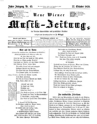 Neue Wiener Musik-Zeitung Donnerstag 27. Oktober 1859