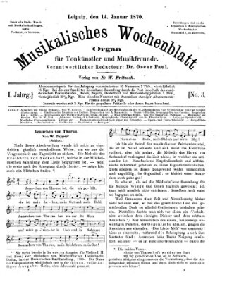 Musikalisches Wochenblatt Freitag 14. Januar 1870