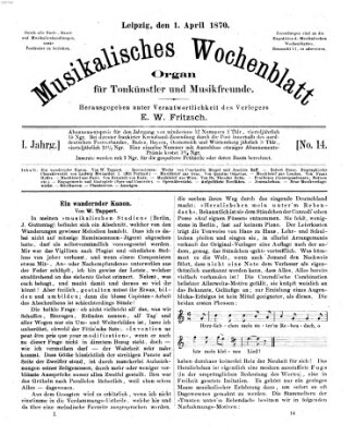 Musikalisches Wochenblatt Freitag 1. April 1870