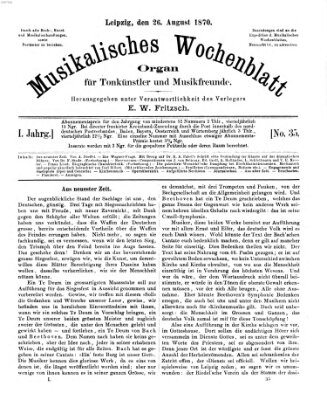 Musikalisches Wochenblatt Freitag 26. August 1870