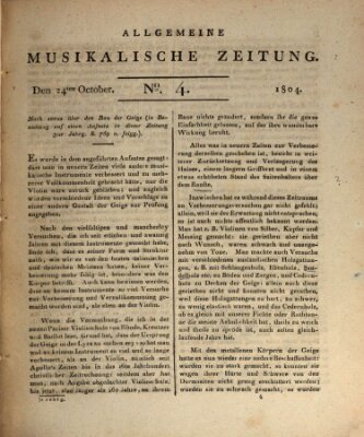 Allgemeine musikalische Zeitung Mittwoch 24. Oktober 1804