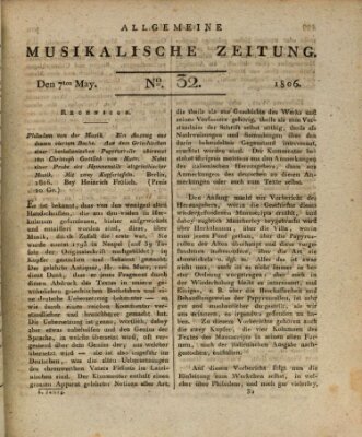 Allgemeine musikalische Zeitung Mittwoch 7. Mai 1806