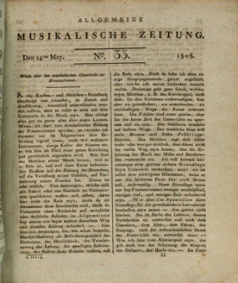 Allgemeine musikalische Zeitung Mittwoch 14. Mai 1806