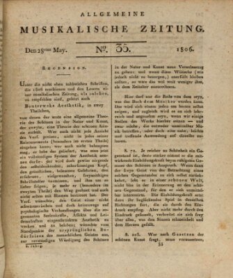 Allgemeine musikalische Zeitung Mittwoch 28. Mai 1806