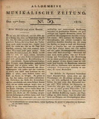 Allgemeine musikalische Zeitung Donnerstag 23. Juni 1808