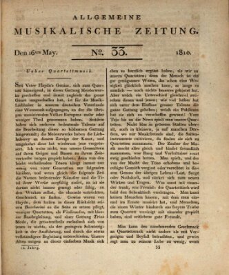 Allgemeine musikalische Zeitung Mittwoch 16. Mai 1810