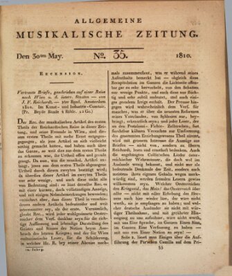 Allgemeine musikalische Zeitung Mittwoch 30. Mai 1810