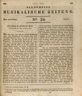 Allgemeine musikalische Zeitung Mittwoch 11. Juni 1817