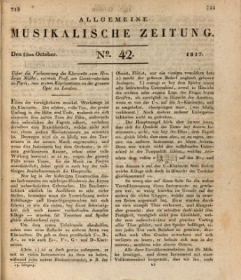 Allgemeine musikalische Zeitung Mittwoch 15. Oktober 1817