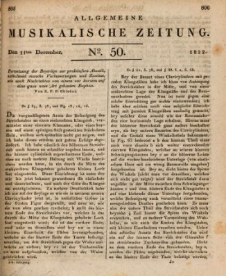 Allgemeine musikalische Zeitung Mittwoch 11. Dezember 1822