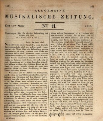 Allgemeine musikalische Zeitung Mittwoch 12. März 1823